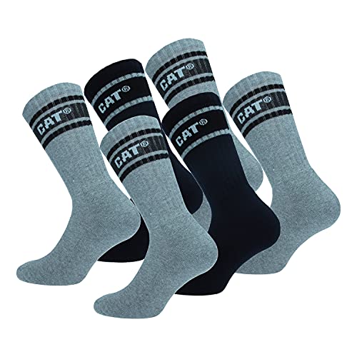 Caterpillar Pro-Fit Sport 6 Paar Herren Socken, Komfortschaft, Frotteesohle, Baumwolle (Mehrfarbig, 39-42) von Caterpillar