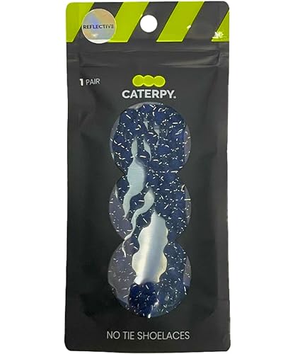 Caterpy RUN – Ultimative Schnürsenkel ohne Binden für Erwachsene & Kinder – Vielseitige & Einfach zu verwendende Schuhbänder – Mitternachtsblau (Reflektierend) von Caterpy