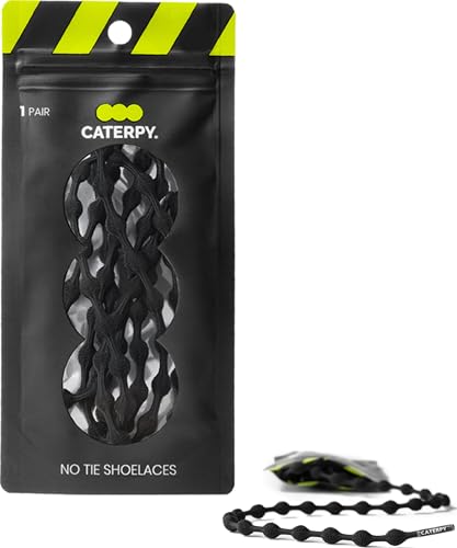 Caterpy RUN - Ultimative schnürsenkelfreie Schuhe für Erwachsene und Kinder - Vielseitige und einfach zu verwendende Schnürsenkel - Jaguar Schwarz von Caterpy