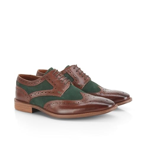 Catesby Spey Hochwertige Lederschuhe für Herren, leicht, bequem, gepolstert, Braun/Grün, 44.5 EU Catesby Spey Hochwertige Lederschuhe für Herren, leicht, bequem, gepolstert, Braun/Grün, 44.5 EU von Catesby