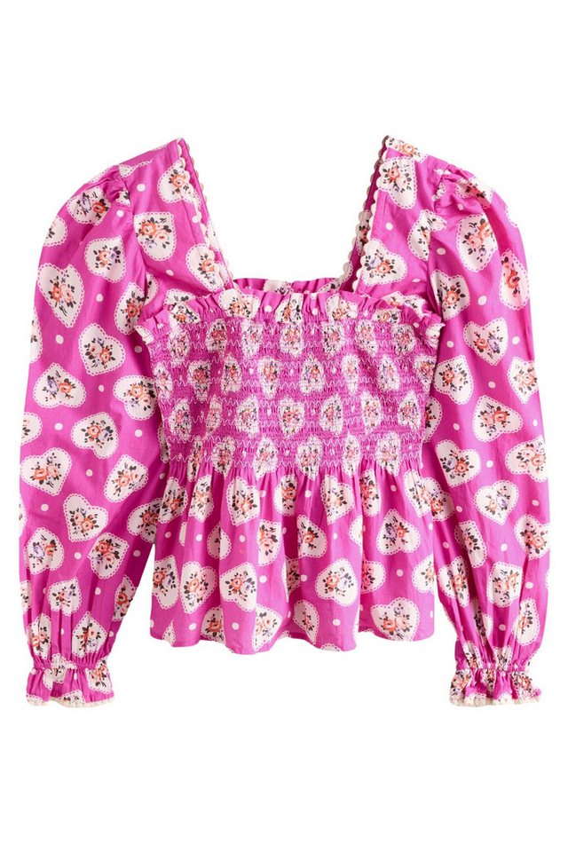 Cath Kidston Rüschenbluse Cath Kidston gesmokte Bluse aus 100 % Baumwolle (1-tlg) von Cath Kidston