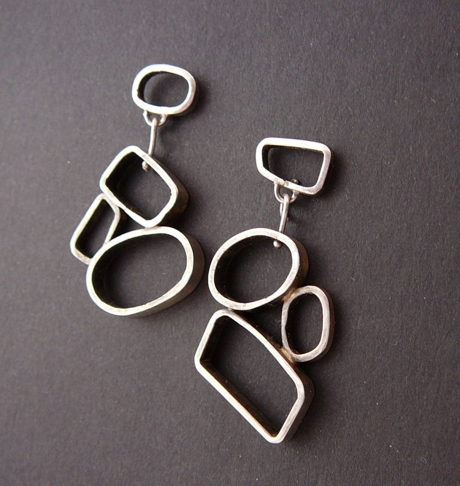Midcentury Moderntriple Sterling Silber Midmatched Ohrringe Midcentury Moderntriple Sterling Silber Midmatched Ohrringe von CatherineGeyerDesign