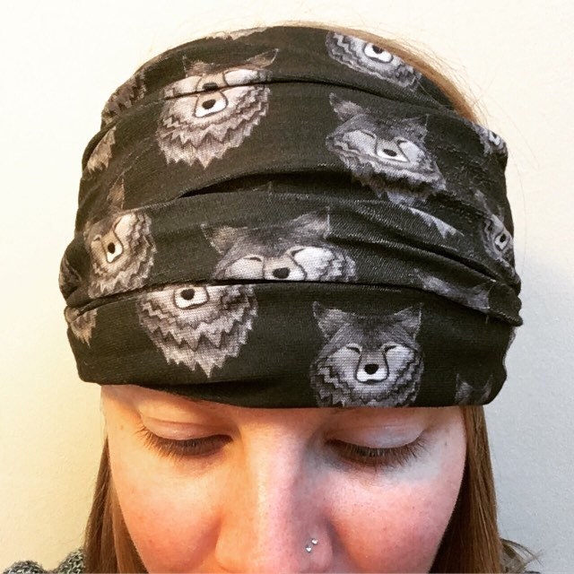 Recycled Khaki Wolf Kopfschmuck Outdoor Hut Haarband Stirnband Kopfbedeckung Biken Wandern Catherine Redgate Hund Männlich Mann Geschenk Vatertag von CatherineRedgateArt