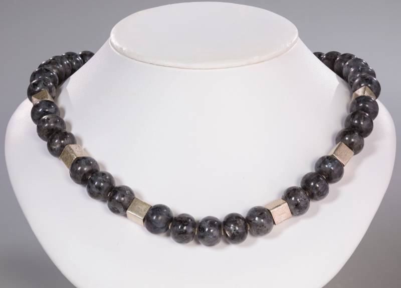 Blaue Labradorit Und Sterling Silber Halskette von CathleenByDesign