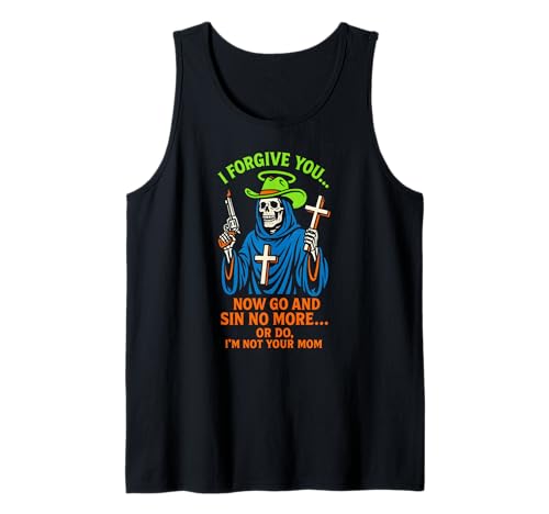 Christian Humor Sin No More Or Do Fun Damen Religiös Tank Top von Catholic Holy Humor Christian Spiritual Clothing