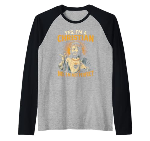 Christlicher Humor Not Perfect Cool Herren Religiöser Glaube Raglan Christlicher Humor Not Perfect Cool Herren Religiöser Glaube Raglan von Catholic Holy Humor Christian Spiritual Clothing