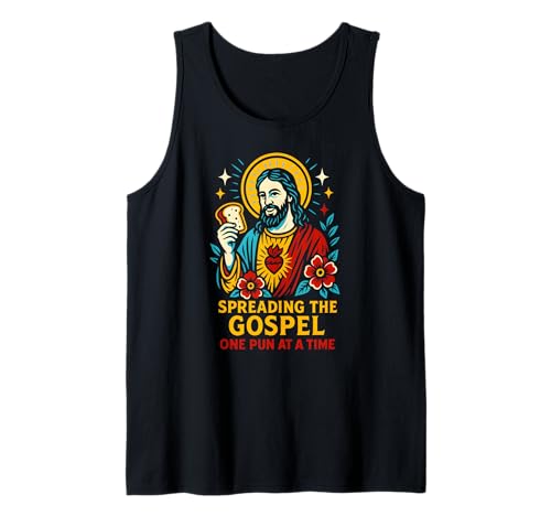 Jesus Wortspiele, die das Evangelium verbreiten, Cooler christlicher Glaube für Männer Tank Top Jesus Wortspiele, die das Evangelium verbreiten, Cooler christlicher Glaube für Männer Tank Top von Catholic Holy Humor Christian Spiritual Clothing