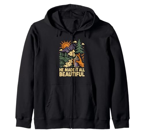 Nature He Made It All Beautiful Vintage Damen Christian Kapuzenjacke Nature He Made It All Beautiful Vintage Damen Christian Kapuzenjacke von Catholic Holy Humor Christian Spiritual Clothing