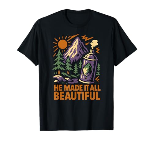 Nature He Made It All Beautiful Vintage Damen Christian T-Shirt Nature He Made It All Beautiful Vintage Damen Christian T-Shirt von Catholic Holy Humor Christian Spiritual Clothing