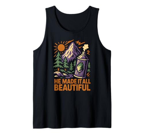 Nature He Made It All Beautiful Vintage Damen Christian Tank Top Nature He Made It All Beautiful Vintage Damen Christian Tank Top von Catholic Holy Humor Christian Spiritual Clothing
