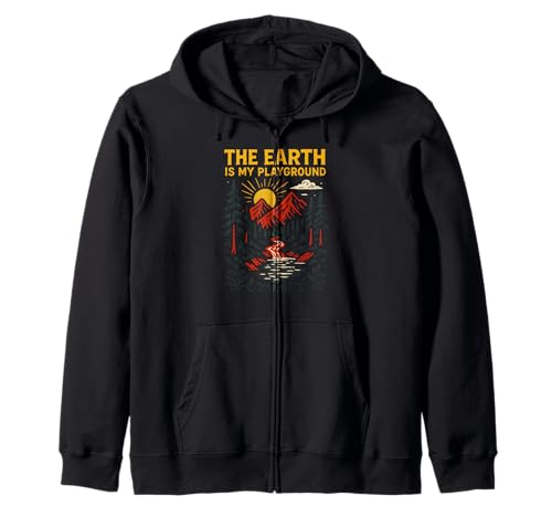 Outdoor Creation Earth is My Playground Vintage Herren Faith Kapuzenjacke von Catholic Holy Humor Christian Spiritual Clothing