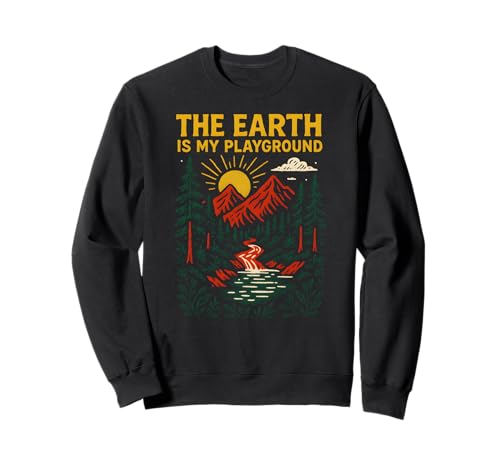 Outdoor Creation Earth is My Playground Vintage Herren Faith Sweatshirt von Catholic Holy Humor Christian Spiritual Clothing