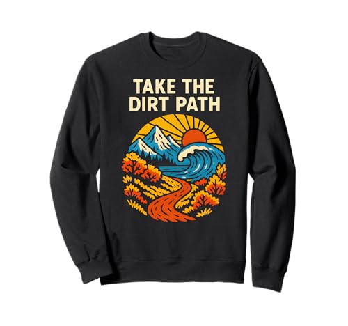 Outdoor Take The Dirt Path Vintage Herren Christian Faith Sweatshirt Outdoor Take The Dirt Path Vintage Herren Christian Faith Sweatshirt von Catholic Holy Humor Christian Spiritual Clothing