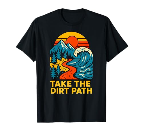 Outdoor Take The Dirt Path Vintage Herren Christian Faith T-Shirt von Catholic Holy Humor Christian Spiritual Clothing