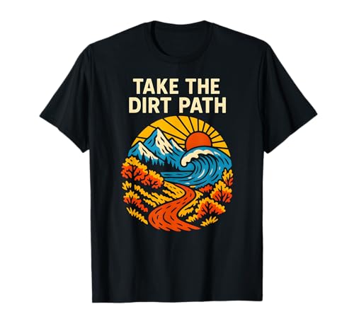 Outdoor Take The Dirt Path Vintage Herren Christian Faith T-Shirt Outdoor Take The Dirt Path Vintage Herren Christian Faith T-Shirt von Catholic Holy Humor Christian Spiritual Clothing