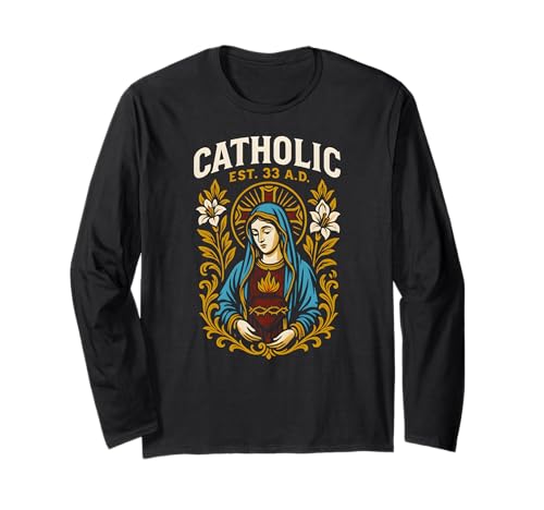 Catholic Pride Est 33 AD Retro Herren Chirurgie Patient Langarmshirt Catholic Pride Est 33 AD Retro Herren Chirurgie Patient Langarmshirt von Catholic Patient Hospital Surgery Recovery Apparel
