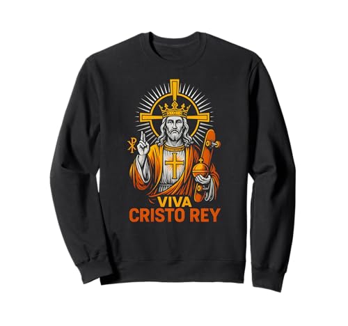 Catholic Pride Viva Cristo Rey Vintage Herren Get Well Sweatshirt Catholic Pride Viva Cristo Rey Vintage Herren Get Well Sweatshirt von Catholic Patient Hospital Surgery Recovery Apparel