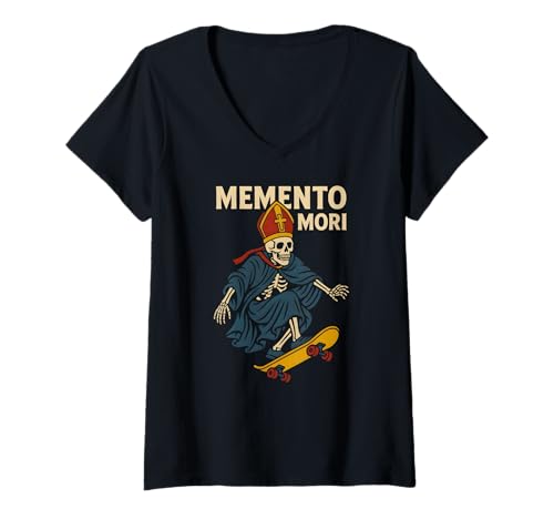 Damen Catholic Memento Mori Vintage Herren Chirurgie Recovery T-Shirt mit V-Ausschnitt Damen Catholic Memento Mori Vintage Herren Chirurgie Recovery T-Shirt mit V-Ausschnitt von Catholic Patient Hospital Surgery Recovery Apparel