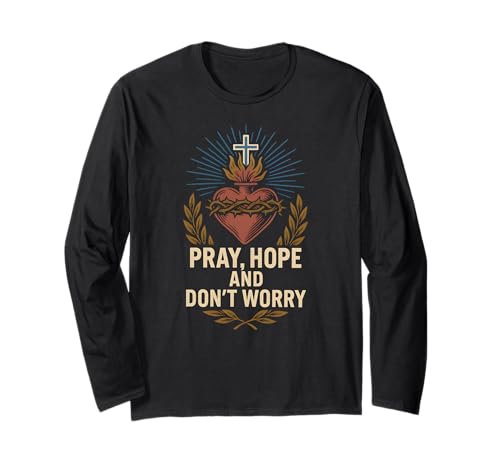 Pray Hope Don't Worry Vintage Herren Recovery Bekleidung Langarmshirt Pray Hope Don't Worry Vintage Herren Recovery Bekleidung Langarmshirt von Catholic Patient Hospital Surgery Recovery Apparel
