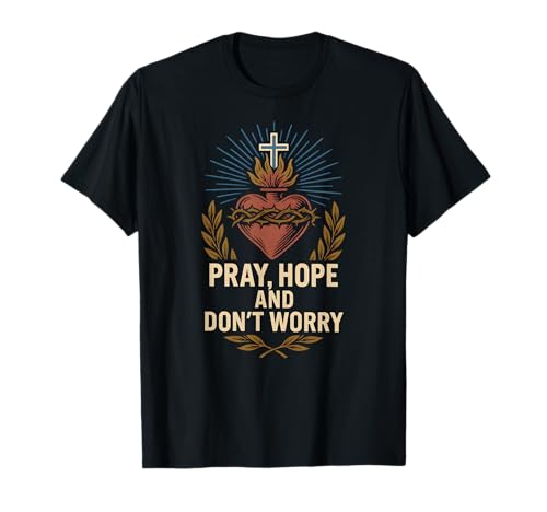 Pray Hope Don't Worry Vintage Herren Recovery Bekleidung T-Shirt Pray Hope Don't Worry Vintage Herren Recovery Bekleidung T-Shirt von Catholic Patient Hospital Surgery Recovery Apparel