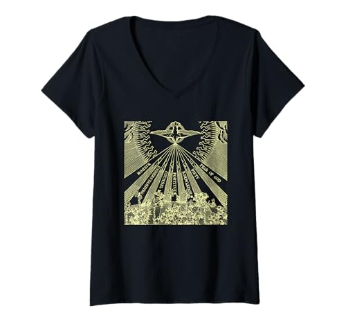 Damen Geschenke des Heiligen Geistes, katholischer christlicher Prophet Jesaja T-Shirt mit V-Ausschnitt Damen Geschenke des Heiligen Geistes, katholischer christlicher Prophet Jesaja T-Shirt mit V-Ausschnitt von Catholic Saint
