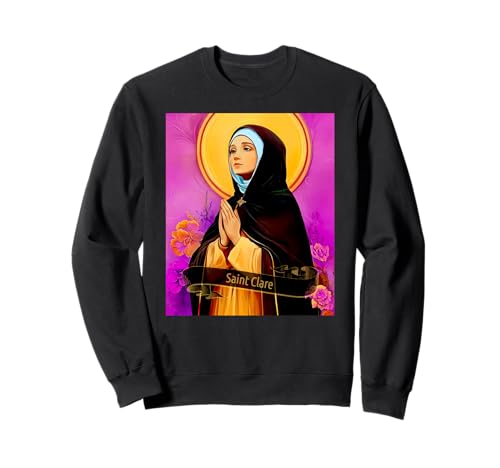 Heiliger Clare von Assisi | katholisches christliches Design Frauen Geschenk Sweatshirt Heiliger Clare von Assisi | katholisches christliches Design Frauen Geschenk Sweatshirt von Catholic Saints Gift Tees