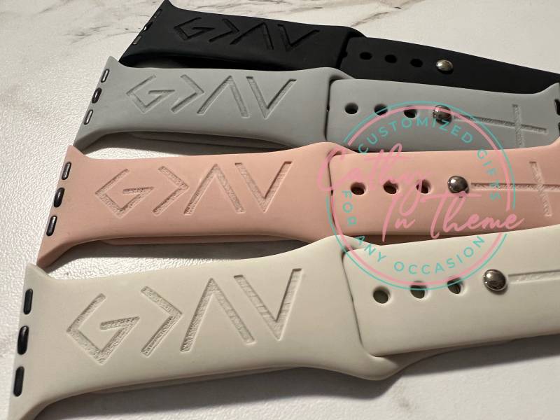 „Gott Ist Größer Als Die Höhen Und Tiefen"-Gravur Auf Dem Apple Watch-Armband. Inspirierender Motivierender Christ, Geschenk Für Sie, Ihn von CathyInTheme