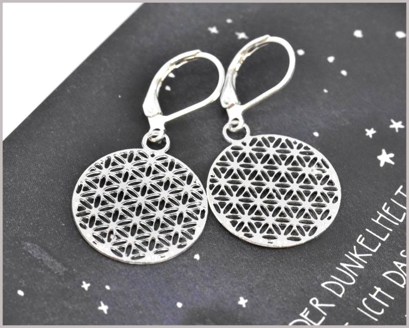 Blume Des Lebens Ohrhänger, Versilbert von CathyThicaNamaste