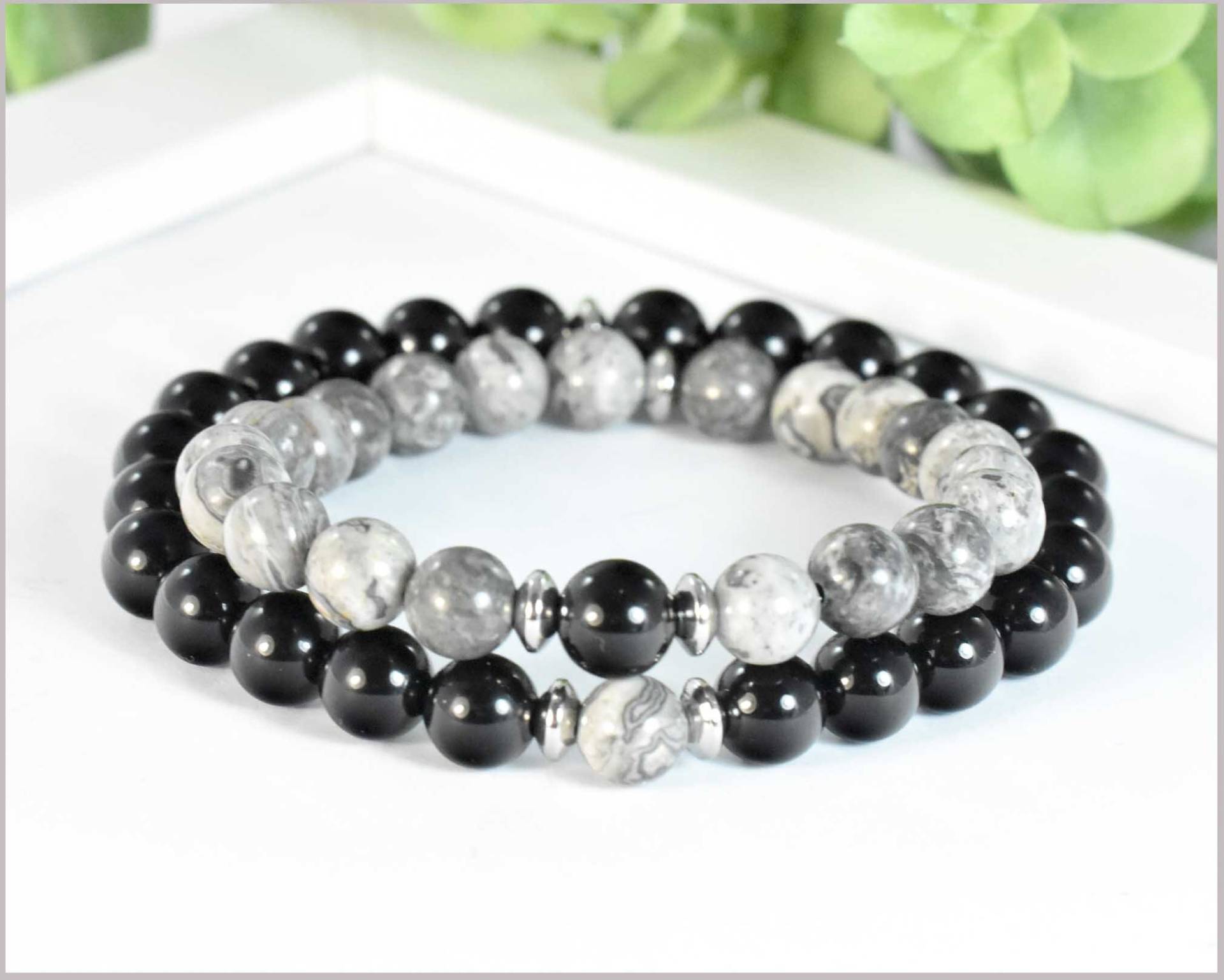 Edelstein Partnerarmband 2 Paar Für Sie Und Ihn Edelstein Partnerarmband 2 Paar Für Sie Und Ihn von CathyThicaNamaste