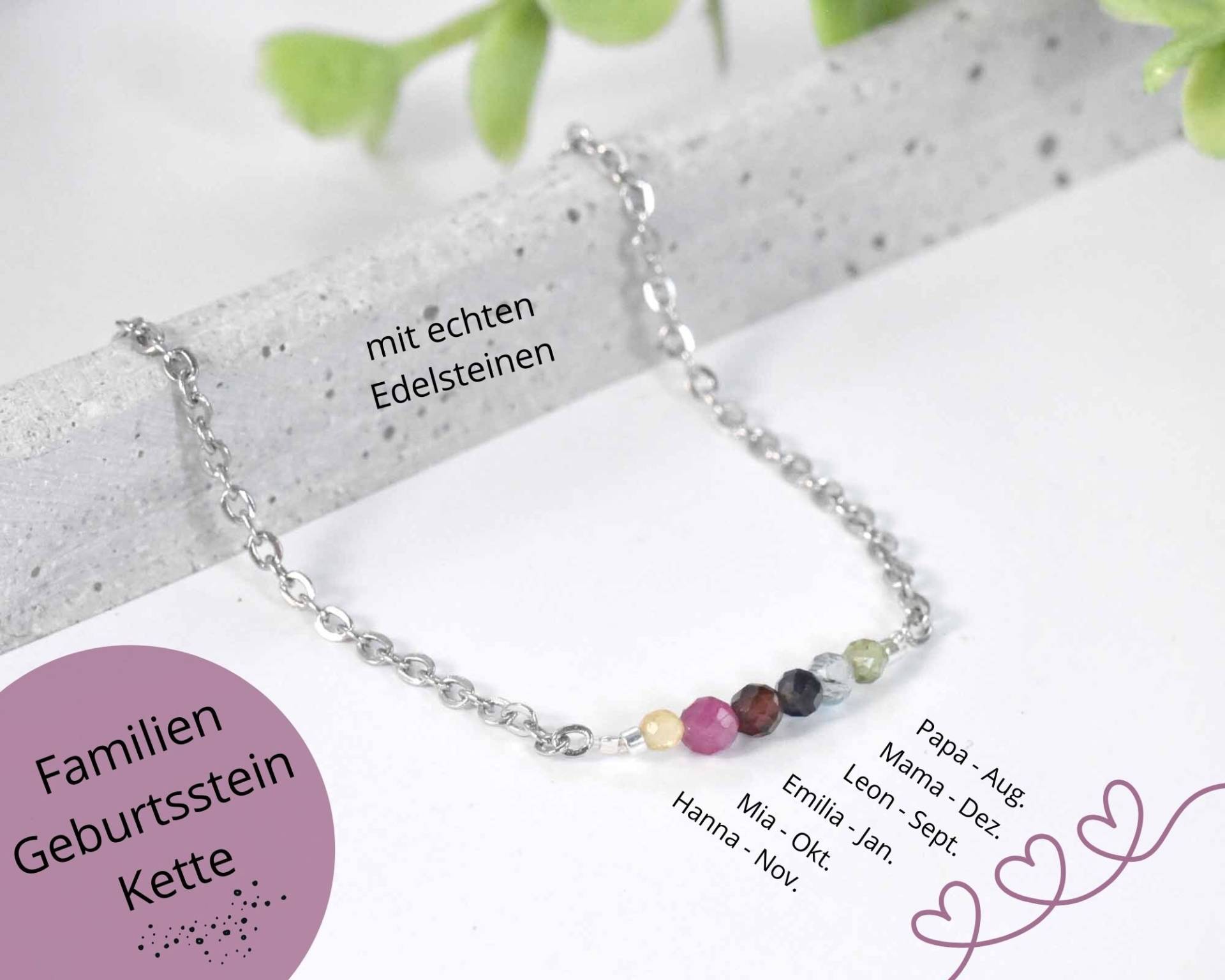Familien Geburtsstein Kette - Gestalte Dein Individuelles Schmuckstück Familien Geburtsstein Kette - Gestalte Dein Individuelles Schmuckstück von CathyThicaNamaste