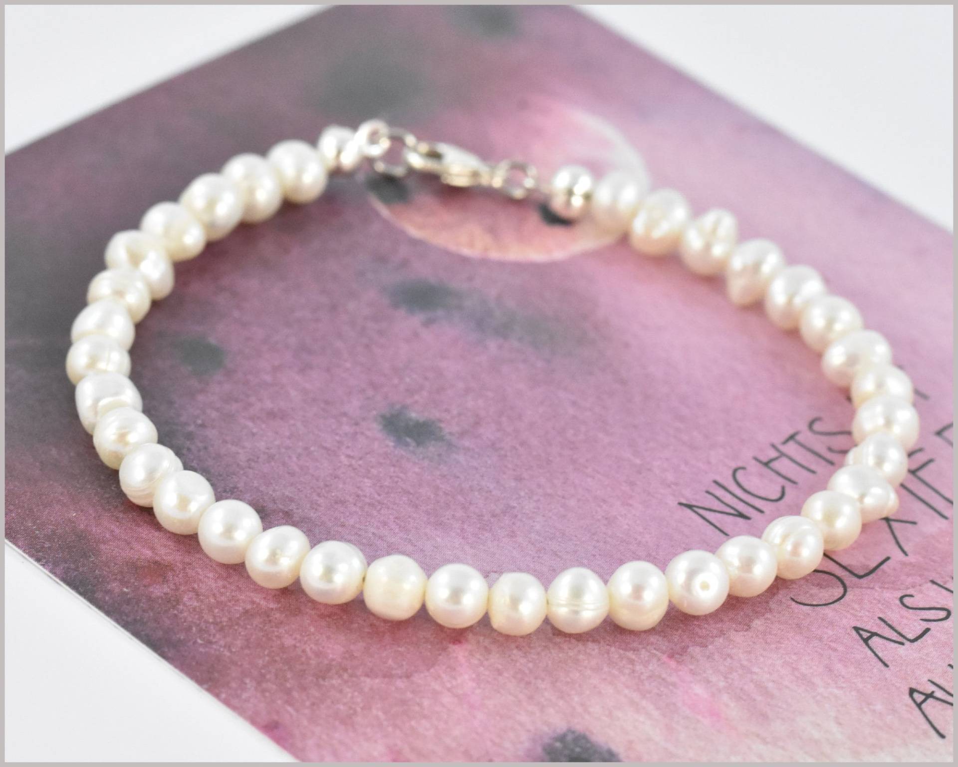 Süßwasser Perlen Armband Mit Silber 925, Brautschmuck von CathyThicaNamaste