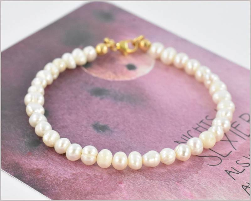 Süßwasser Perlen Armband Mit Silber 925, Vergoldet Brautschmuck von CathyThicaNamaste