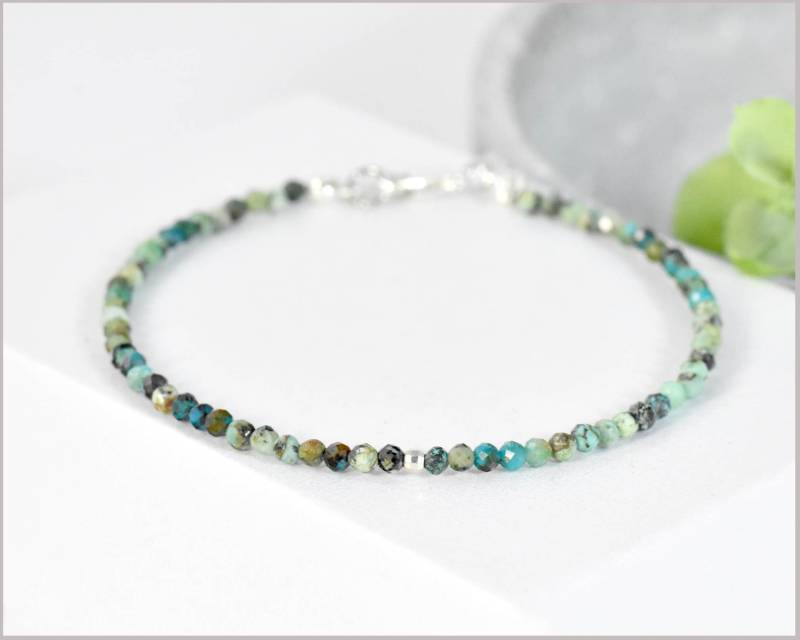 Türkis Edelstein Armband, 2 Mm Und 925 Silber von CathyThicaNamaste
