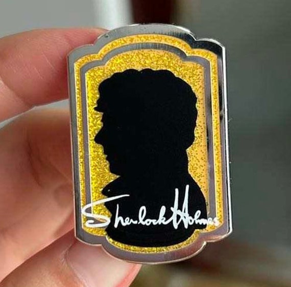 Sherlock Enamel Pin - "Sherlock Silhouette" Glitter von CathysArtPalace