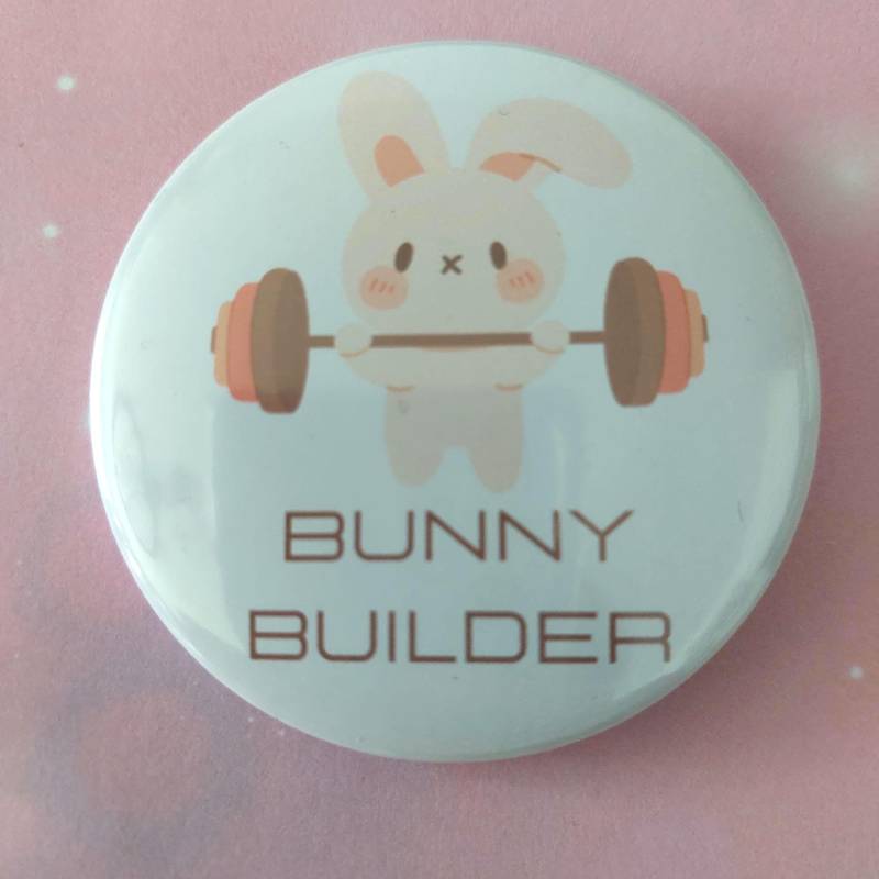 Funny Bunny Button, Witziger Anstecker Mit Kaninchen Geschenkidee Für Hasenfans Cute Bunny Pinback Button Rabbit Lover Gift Badge von CatnapsAndTeabreaks