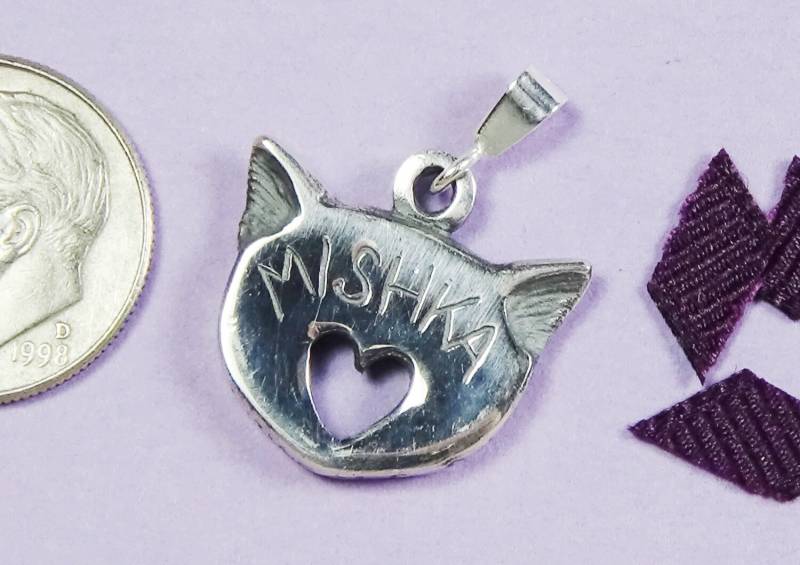 Personalisierter Sterlingsilber-Katzenanhänger Geschenk Für Katzenliebhaber Personalisierter Sterlingsilber-Katzenanhänger Geschenk Für Katzenliebhaber von CatofMine