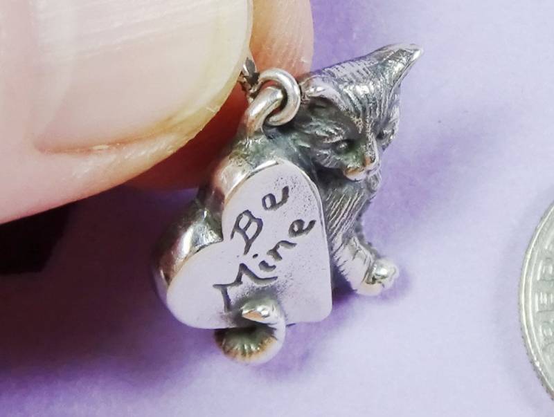 sterling Silber Kätzchen Halskette Personalisiertes Geschenk Für Katzenliebhaber von CatofMine
