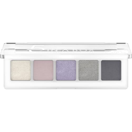 Catrice 5 In A Box Mini Eyeshadow Palette, Lidschatten, Nr. 080, Violett, 5 Violett-Töne, mit Ölen, intensiv, vegan, ohne Mikroplastikpartikel, Nanopartikel frei, ohne Parfüm, 1er Pack (4g) von Catrice