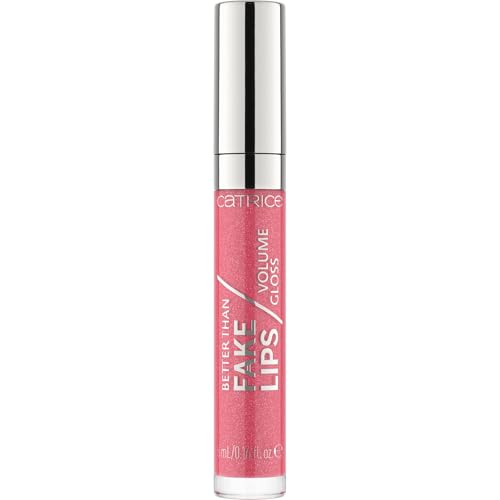 Catrice Better Than Fake Lips Volume Gloss, Lipgloss, Lip Gloss, Nr. 050 Plumping Pink, pink, glättend, pflegend, glänzend, natürlich, strahlend, vegan, Mikroplastik Partikel frei (5ml) von Catrice