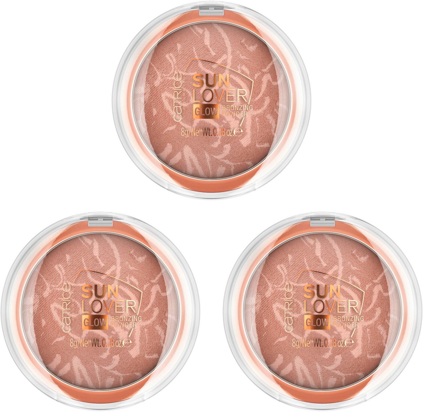 Catrice Bronzer-Puder Sun Lover Glow Bronzing Powder, 3-tlg., mit marmorierter Textur von Catrice