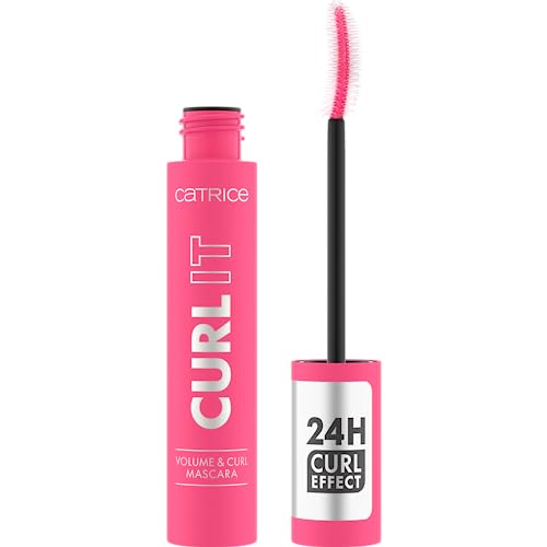 Catrice CURL IT Volume & Curl Mascara, Nr. 010, Schwarz, langanhaltend, volumengebend, schwunggebend, intensiv, matt, vegan, ohne Mikroplastikpartikel, Nanopartikel frei, ohne Parfüm, 1er Pack (11ml) von Catrice