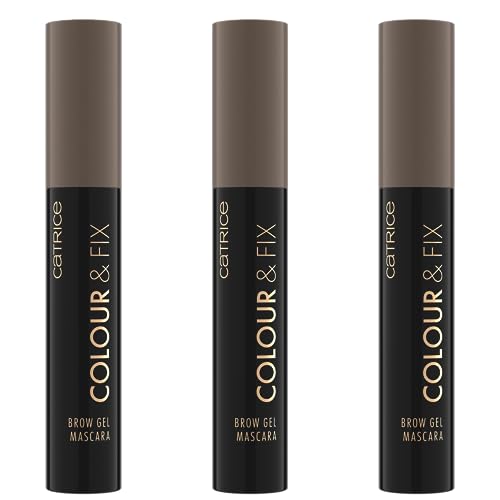 Catrice Colour & Fix Brow Gel Mascara, Augenbrauengel, Nr. 030, Braun, langanhaltend, definierend, fixierend, vegan, ohne Mikroplastikpartikel, Nanopartikel frei, ohne Parfüm, 3er Pack (3x5ml) von Catrice