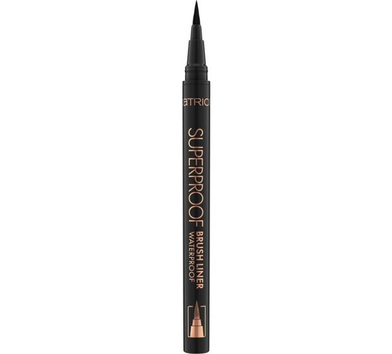 Catrice Eyeliner Superproof Brush Liner Waterproof, 3-tlg., Extrem wasserfest, präzise, satte Farbe, ideal für feine Linien. von Catrice