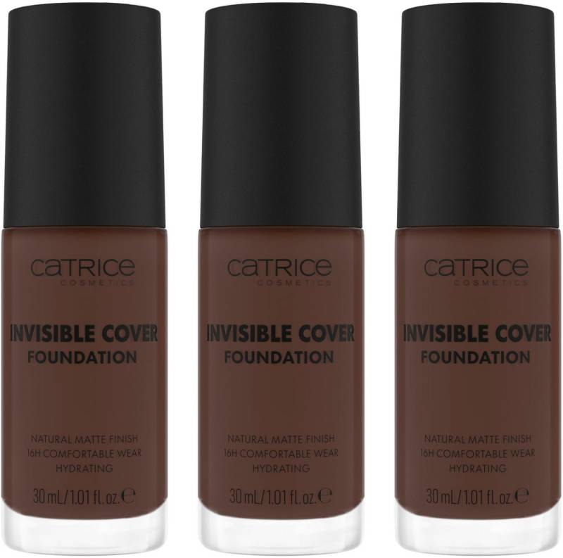 Catrice Foundation Invisible Cover Foundation, 3-tlg., mit langanhaltendem Finish von Catrice