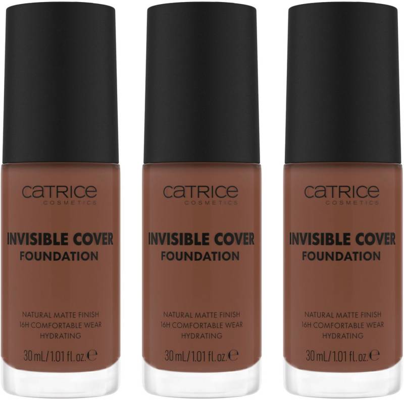Catrice Foundation Invisible Cover Foundation, 3-tlg., mit langanhaltendem Finish von Catrice
