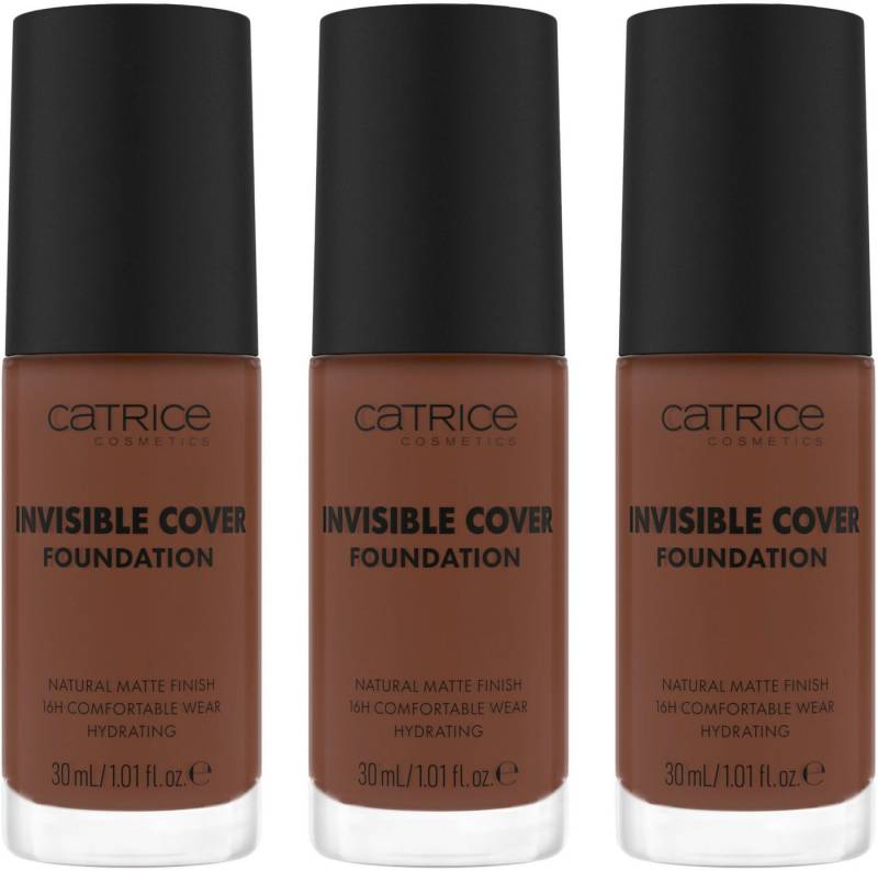 Catrice Foundation Invisible Cover Foundation, 3-tlg., mit langanhaltendem Finish von Catrice