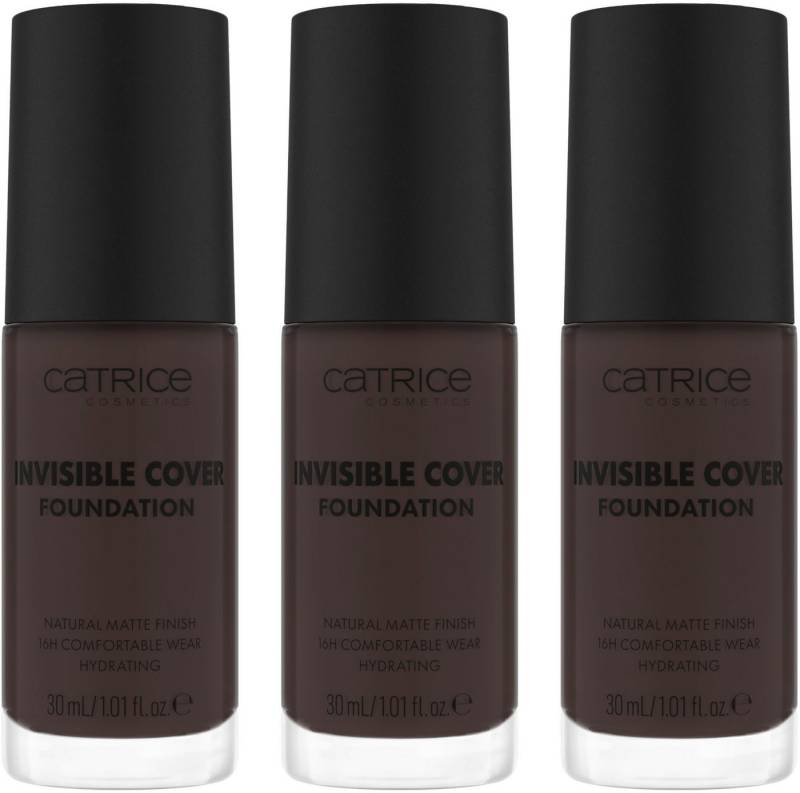 Catrice Foundation Invisible Cover Foundation, 3-tlg., mit langanhaltendem Finish von Catrice
