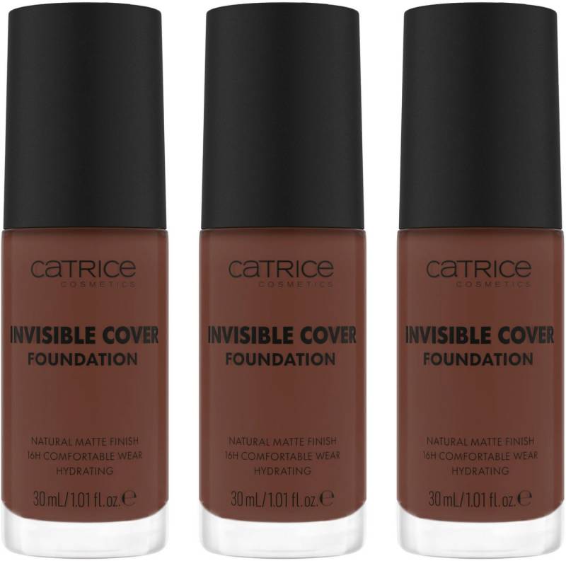 Catrice Foundation Invisible Cover Foundation, 3-tlg., mit langanhaltendem Finish von Catrice