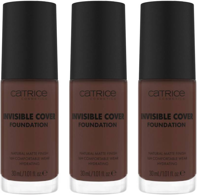 Catrice Foundation Invisible Cover Foundation, 3-tlg., mit langanhaltendem Finish von Catrice