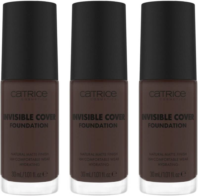 Catrice Foundation Invisible Cover Foundation, 3-tlg., mit langanhaltendem Finish von Catrice